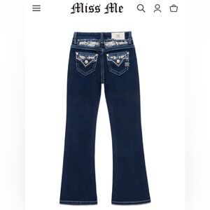 miss me  Girls Floral Peekaboo Bootcut Jeans